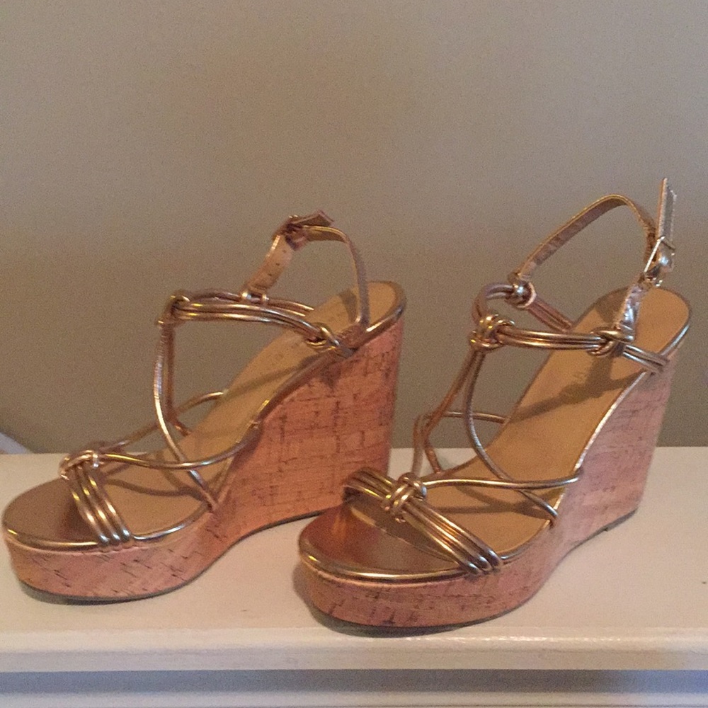 Rose Gold Madden Girl Wedges